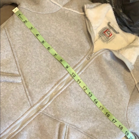 Avalanche gray sweater jacket w fleece inside! - Picture 8 of 10
